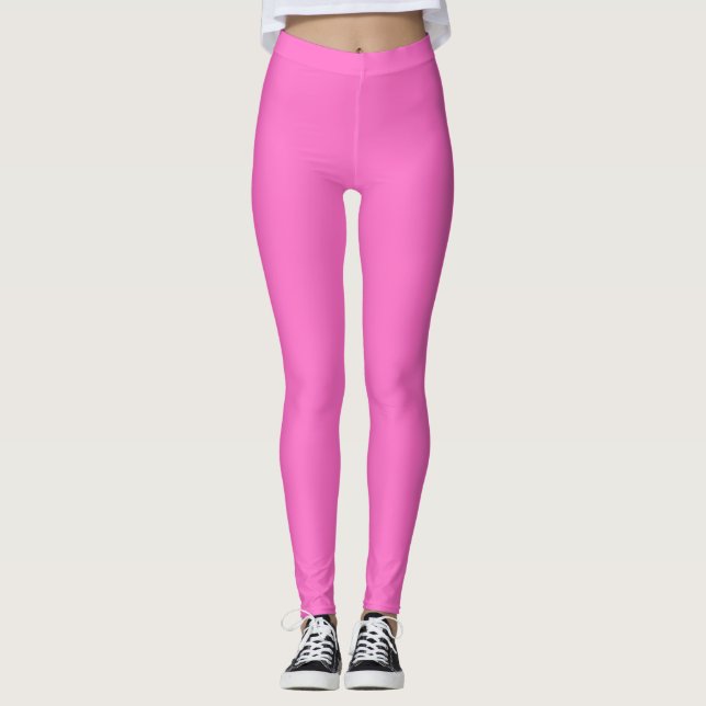 Legging Cor Sólida Neon Rosa | Clássico (Frente)