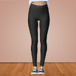 Legging Cor Sólida Preta da Eerie<br><div class="desc">Cor Sólida Preta da Eerie</div>