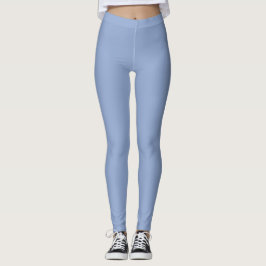 Legging Cor Sólida Simples Azul de Serenidade Moderna