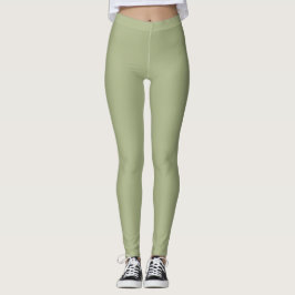 Legging Cor Sólida Verde do Sage Dusty