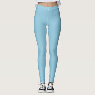 Legging Cor Sólido Azul Céu