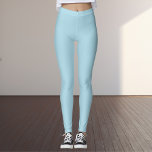 Legging Cor Sólido Azul Claro<br><div class="desc">Azul claro é uma sombra macia e arejada que traz um senso de calma e frescura. Essa cor tem tons legal,  dando a ela uma sensação clara e nítida que é perfeita para criar uma atmosfera pacífica e convidativa.</div>