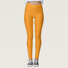 Legging Cor Sólido Laranja