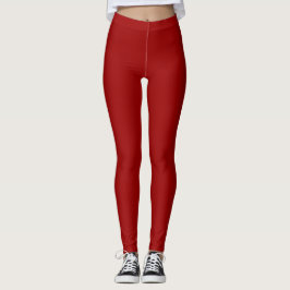 Legging Cor Sólido Vermelho Crimson