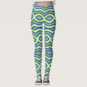 Legging Cor verde All-Over-Impressão "Ratti_Creative_Arts"
