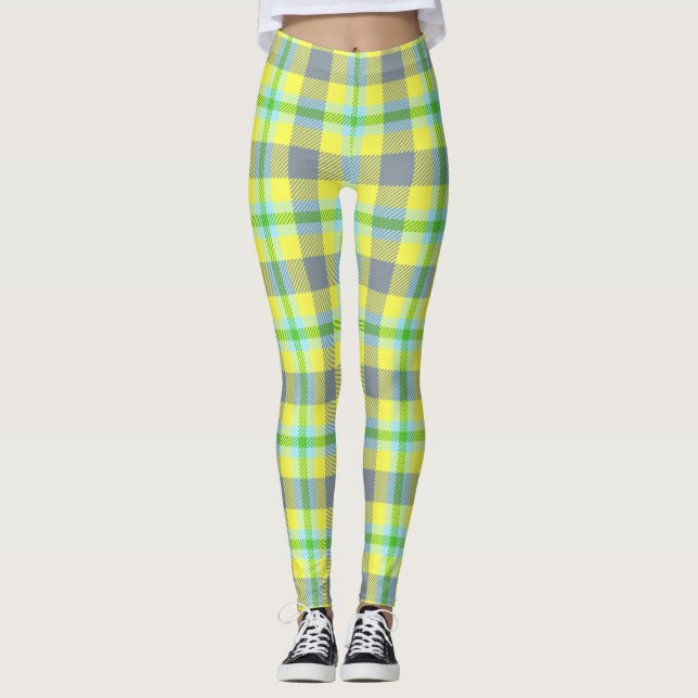 Legging cor verde e amarelo (Frente)
