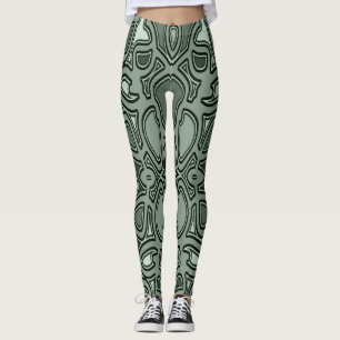 Legging cor verde moderno clássico "Ratti_Creative_Arts"