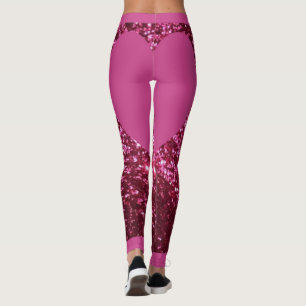Legging Coração Cor-de-Rosa