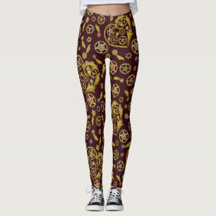 Legging Coração de Engrenagens Steampunk