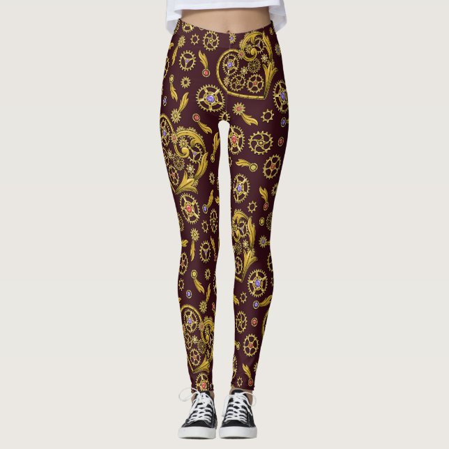 Legging Coração de Engrenagens Steampunk (Frente)
