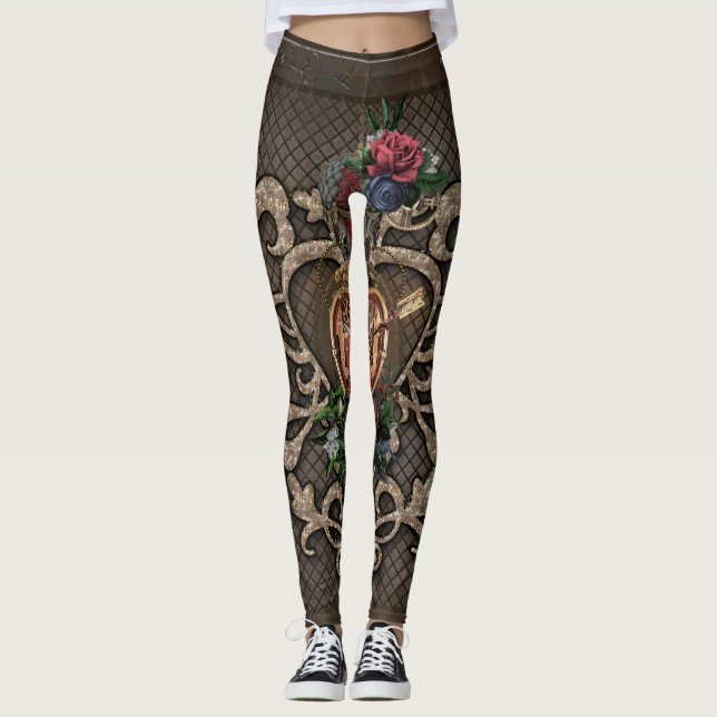 Legging Coração de galo fantástico (Frente)