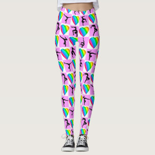LEGGING CORAÇÃO DE PINK EU AMO PEDAÇOS DE GINÁSTICA