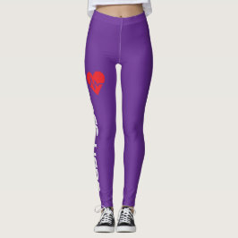 Legging Coração Personalizado com Batimento Cardíaco sobre
