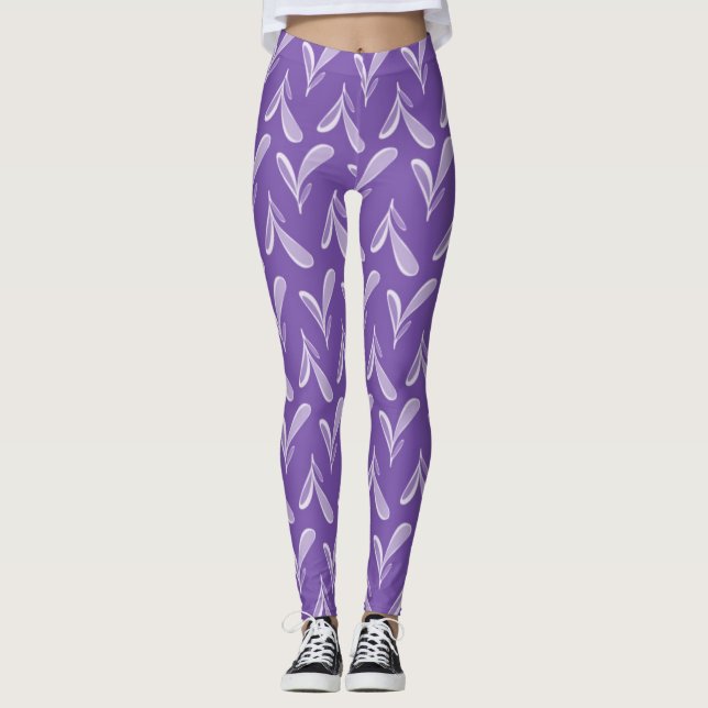 Legging Coração Roxo Caprichoso (Frente)