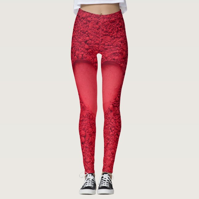 Legging Coração Sombra de Olhos Vermelhos: Matar Textura C (Frente)