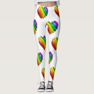 Legging Coração tridimensional escultural do SlipperyJoe b