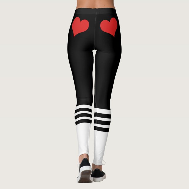 Legging Coração Vermelho da Equipe Bride (Verso)
