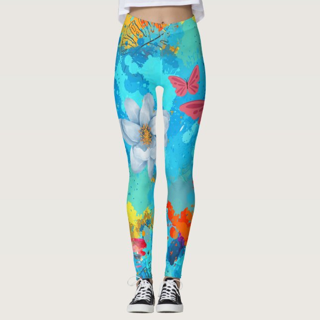 Legging Coração Vibrante da Natureza (Frente)