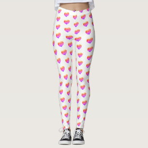 Legging Corações Arco-Íris -