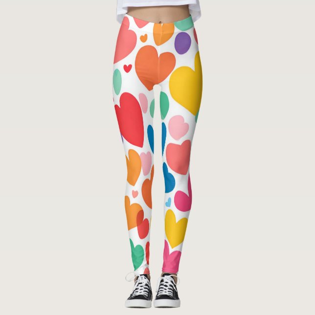 Legging Corações coloridos (Frente)