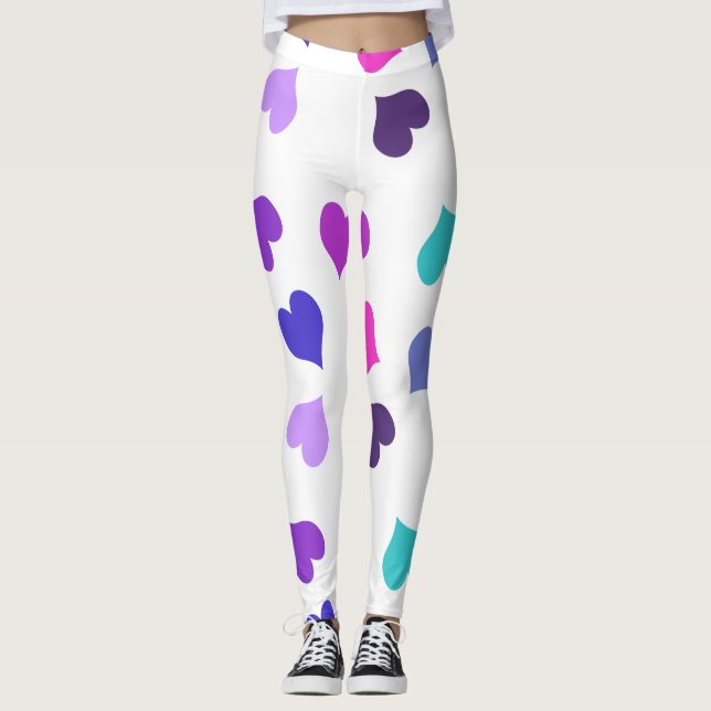 Legging Corações coloridos fofos (Frente)