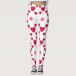 Legging Corações de Geléia 3D Personalizados & Pontinhos P