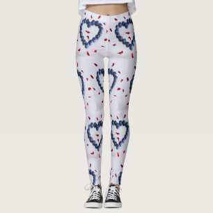 Legging Corações de mirtilo de Leggins