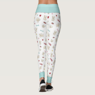 Legging Corações de touros franceses, dançarino de pata