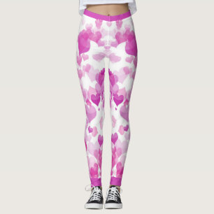 Legging Corações flutuantes rosa