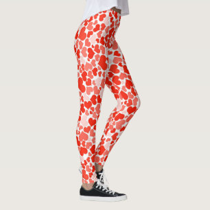 Legging Corações Multicoloridos Pequenos e Brilhantes em