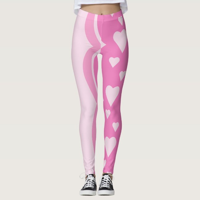 Legging Corações Rosa (Frente)