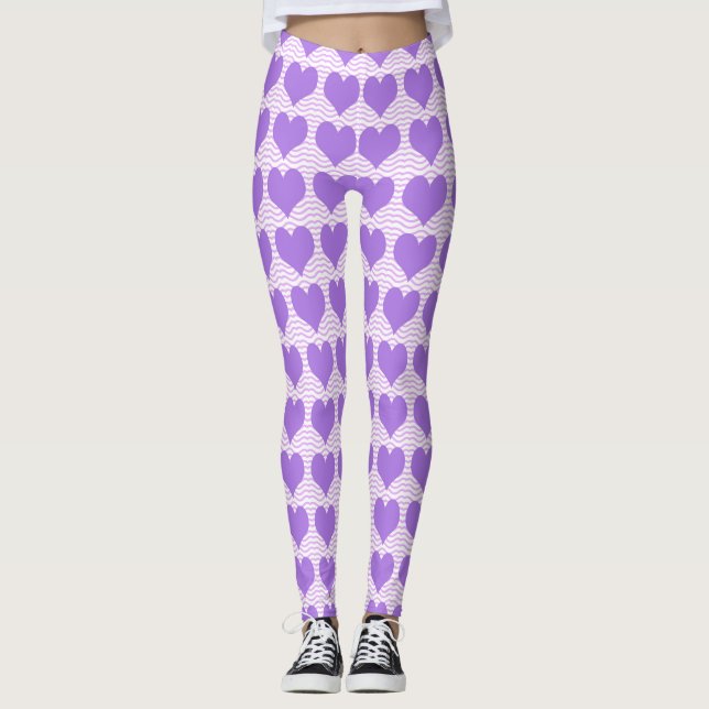 Legging Corações Roxos (Frente)