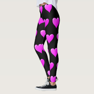 Legging Corações Roxos - Meu Amor -
