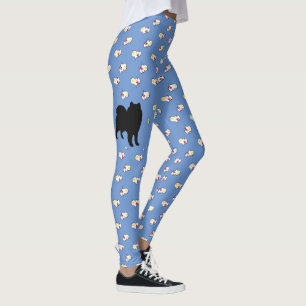 Legging Corações Silhuetas Samoyed