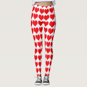 Legging Corações Vermelhos