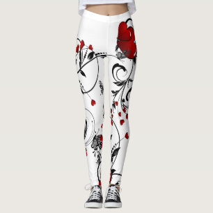 Legging  Corações vermelhos