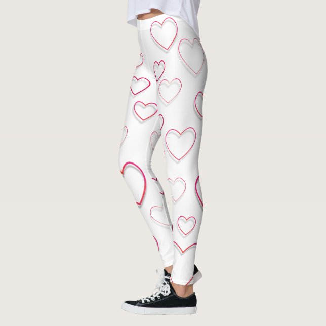 Legging Corações Vermelhos Abertos (Esquerda)