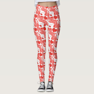 Legging Corações vermelhos, amor.