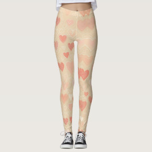 Legging Corações Whimsy em Pastel