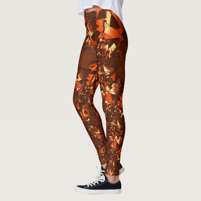 Legging Coral brilhante e acastanhado (Esquerda)