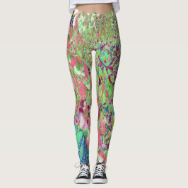 Legging Coral Elegante e Chartreuse Limelight Hydrangea