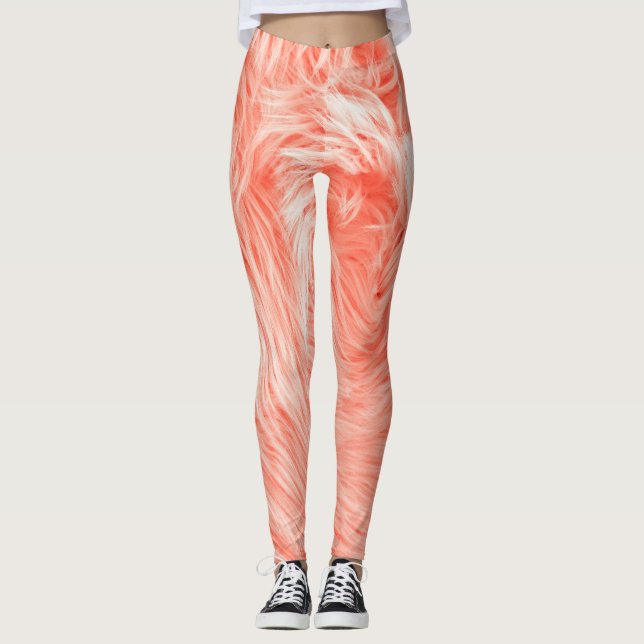 Legging Coral Fluffy Pele: Tendência 2019. (Frente)