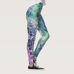 Legging Corante Acrílico Sereia, Abstrato Colorida Legal