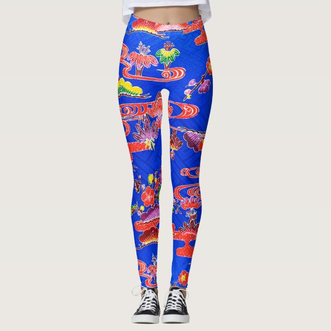 Legging Corante Japonês Okinawan (Bingata) (Frente)