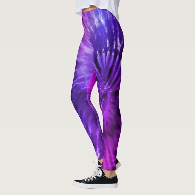 Legging Corante Psicodélico Roxo e Azul Coletor de Estrela (Esquerda)