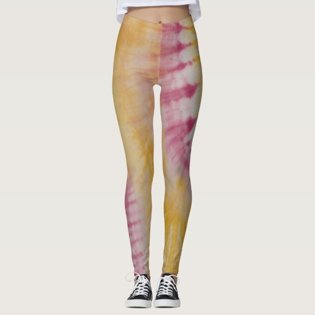 Legging Corante Rosa E Amarelo (Frente)