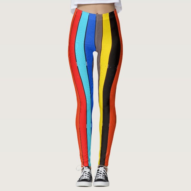 Legging Corantes Arco-Íris Striped (Frente)
