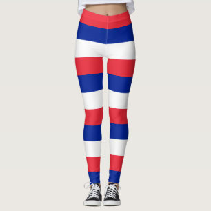 Legging Corantes de Bandeira Nacionais da França Horizonta
