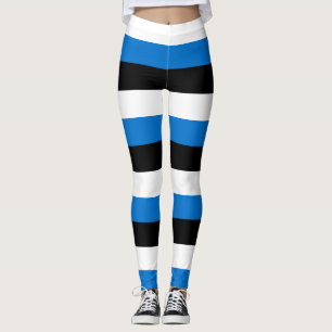 Legging Corantes de Bandeiras Nacionais da Estônia, Horizo