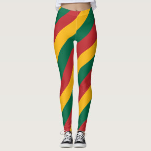 Legging Corantes de Bandeiras Nacionais da Lituânia, com d